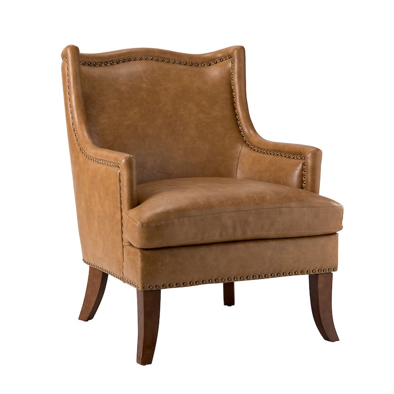 Konrad Comfy Living Room Vegan Leather Armchair by HULALA HOME