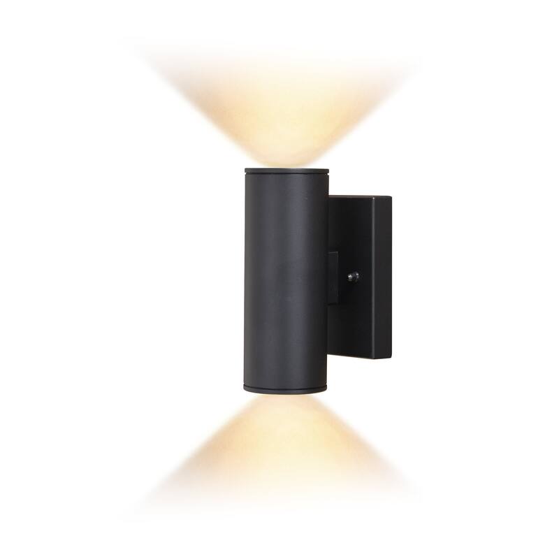 James Allan Bennett 2 Light 8" Tall LED Outdoor Wall Sconce - Textured Black
