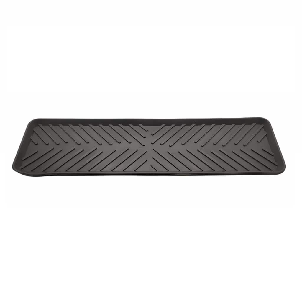 Handy Housewares 15" x 4" Narrow Ribbed Rubber Dish Drying Mat, Great on Your Kitchen Counter for Drying Stemware, Mugs