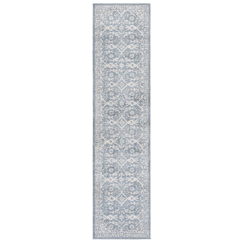 SAFAVIEH Harrison Mimoza Transitional Rug - 2' x 8' Runner - Blue/Ivory