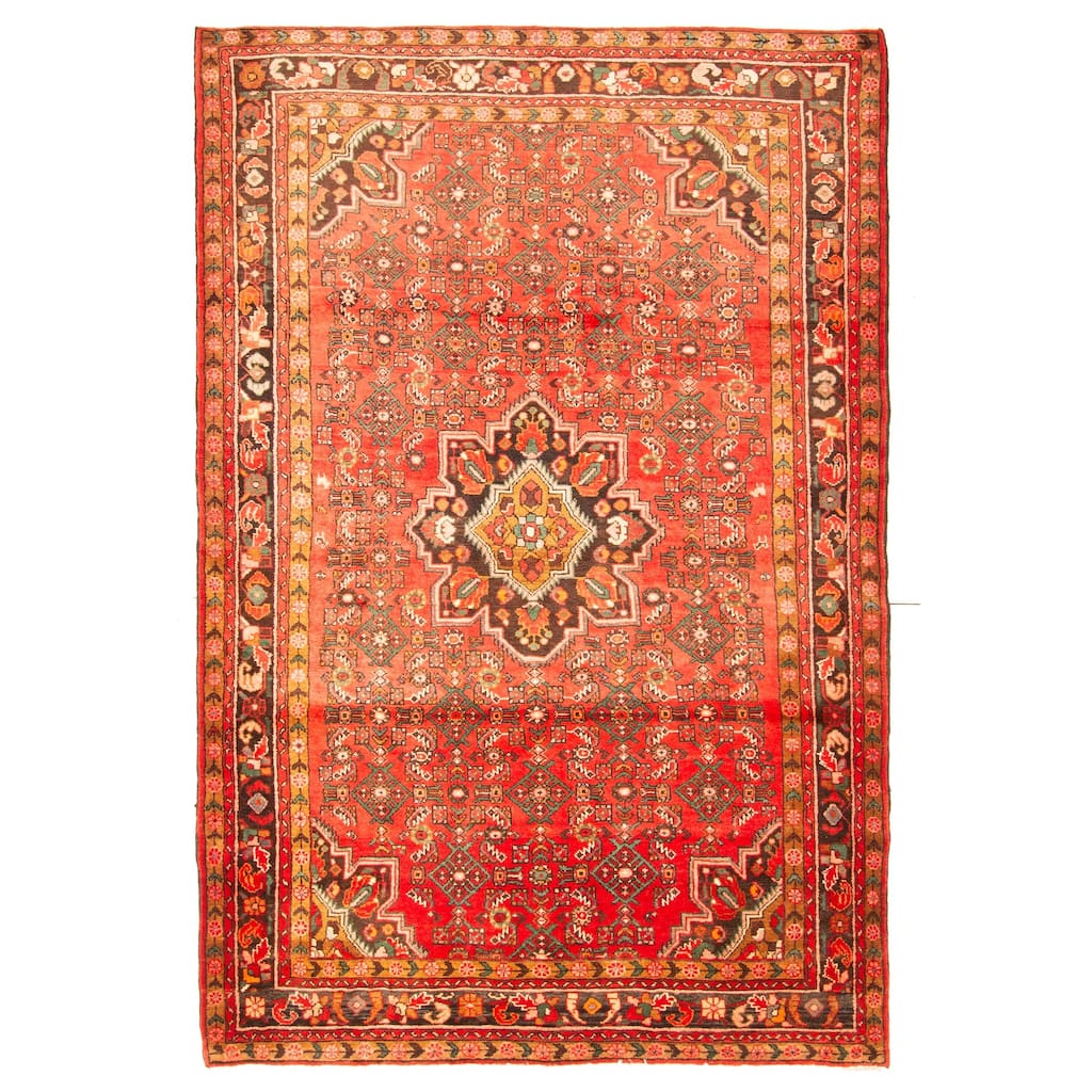 ECARPETGALLERY Hand-knotted Andelz Red Wool Rug - 5'3 x 8'1