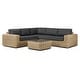preview thumbnail 14 of 26, Poly & Bark Puglia Outdoor/Patio Corner Sectional Set with Coffee Table Grey