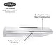 preview thumbnail 10 of 8, Cosmo 30 in. Ducted Under Cabinet Range Hood with 3-Speed Fan, Push Buttons - 30 in.
