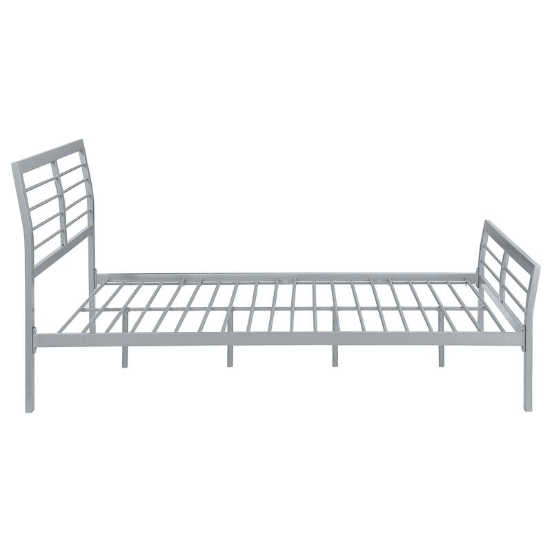 Cooper Contemporary Metal Open Frame Bed Silver