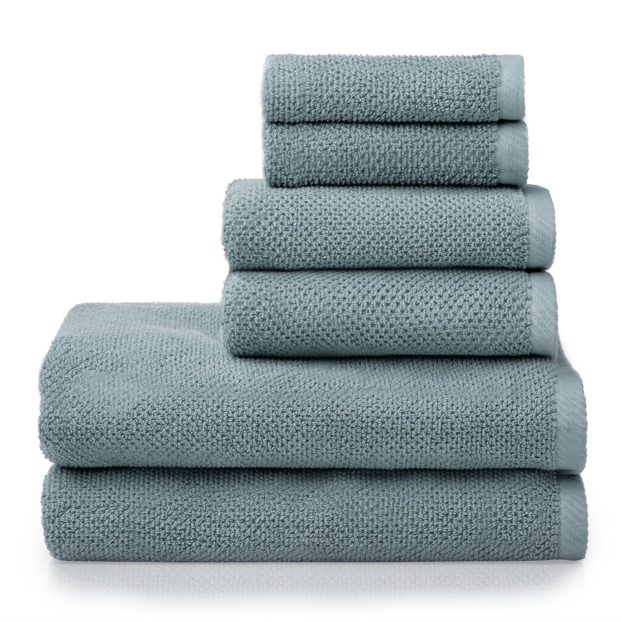The Welhome Franklin Cotton Textured 6-piece Towel Set - Overstock -  28093831