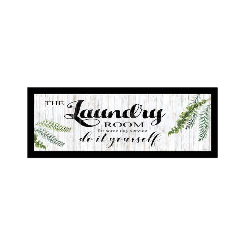 TrendyDecor4U Contemporary "The Laundry Room" Framed Print Wall Art - Black