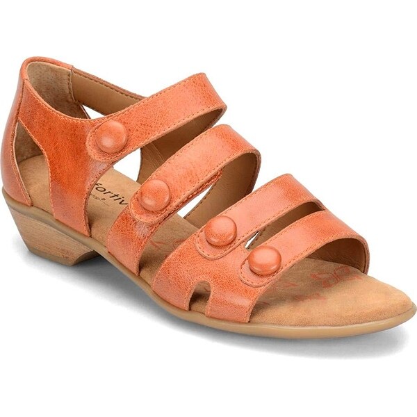 orange wide width sandals