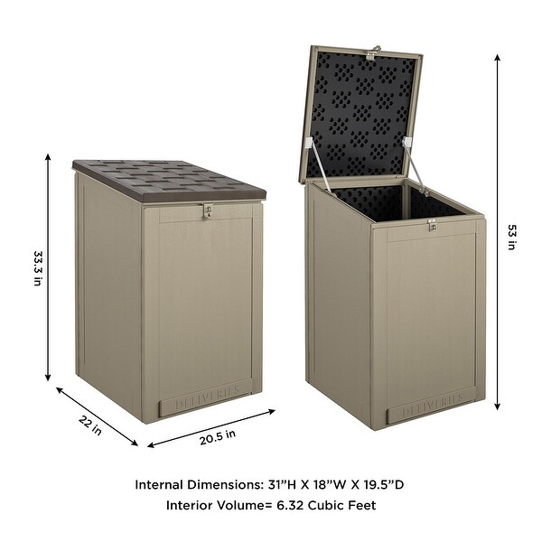 COSCO BoxGuard 45 Gallon Lockable Package Delivery and Storage Box