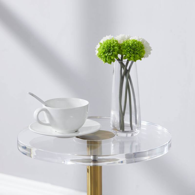 Acrylic Golden Martini End Table