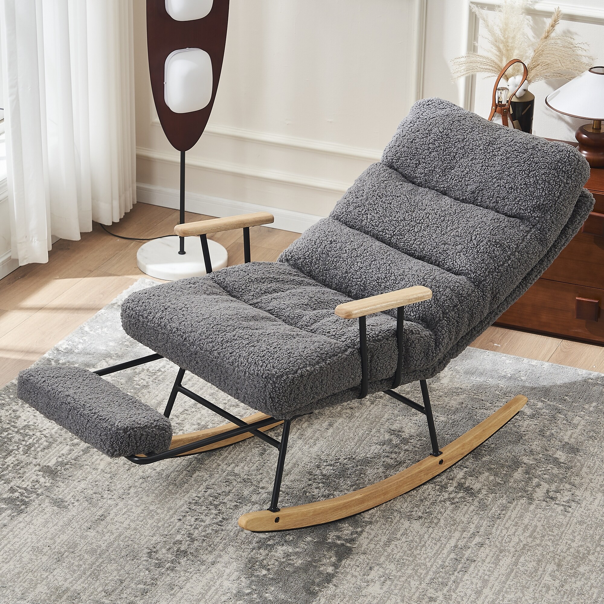 Rocking chair with footrest store