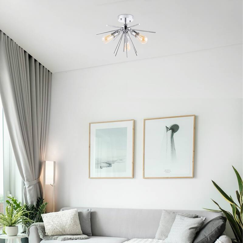 GetLedel Modern 3-Light Sputnik Semi-Flush Mount