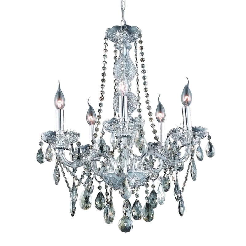 Fleur Illumination Collection Chandelier D:21in H:26in Lt:5 Chrome Finish