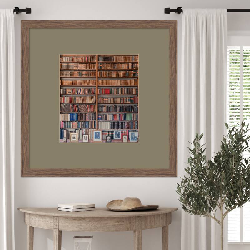 My library by Miroslaw Prybinski Wood Framed Wall Art Print