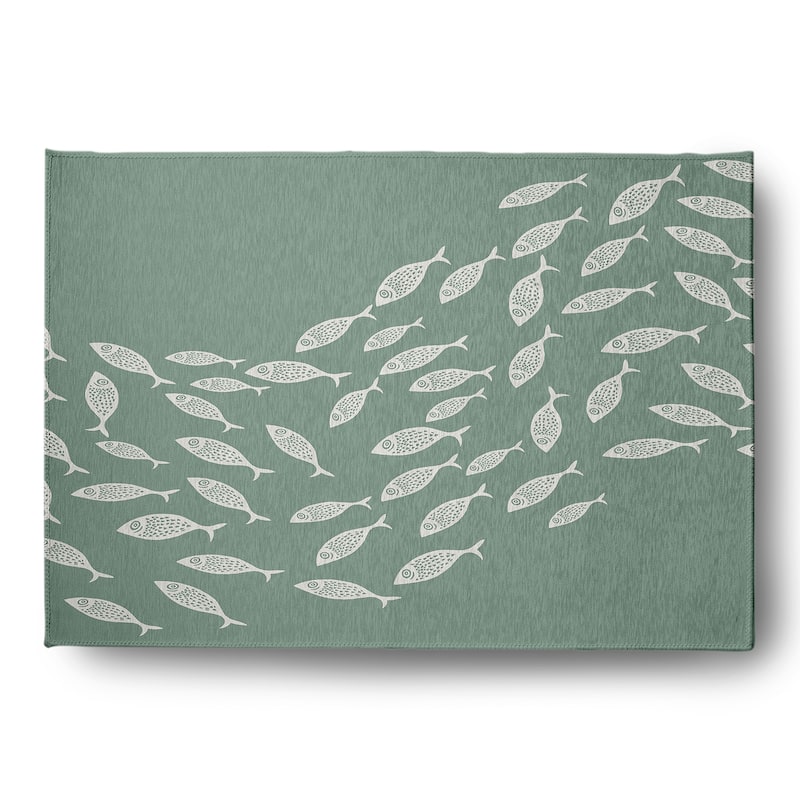 Escuela Nautical Indoor/Outdoor Rug - Sage - 5' x 7'