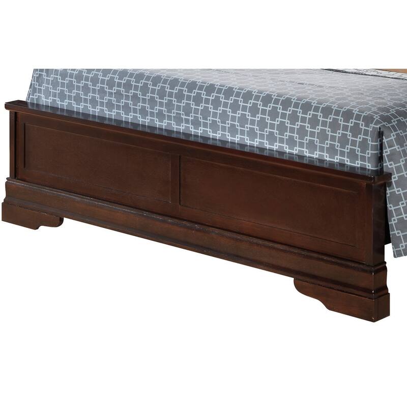 Full Size Traditional Platform Bed with Durable Particle Board Construction and Easy Assembly