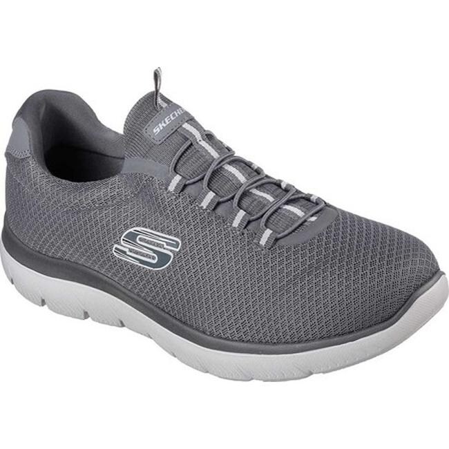 Mens grey skechers slip ons Clearance