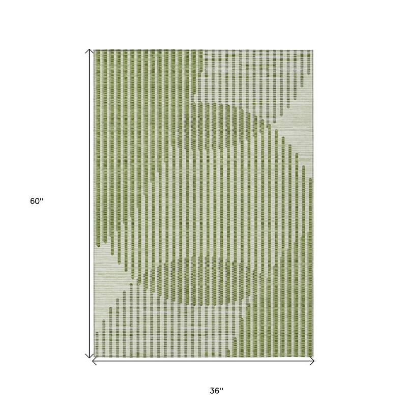 HomeRoots Geometric Transitional Rectangle Outdoor Rug