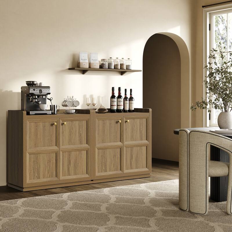 Multifunctional Minimalist Side Cabinet with 3D Design