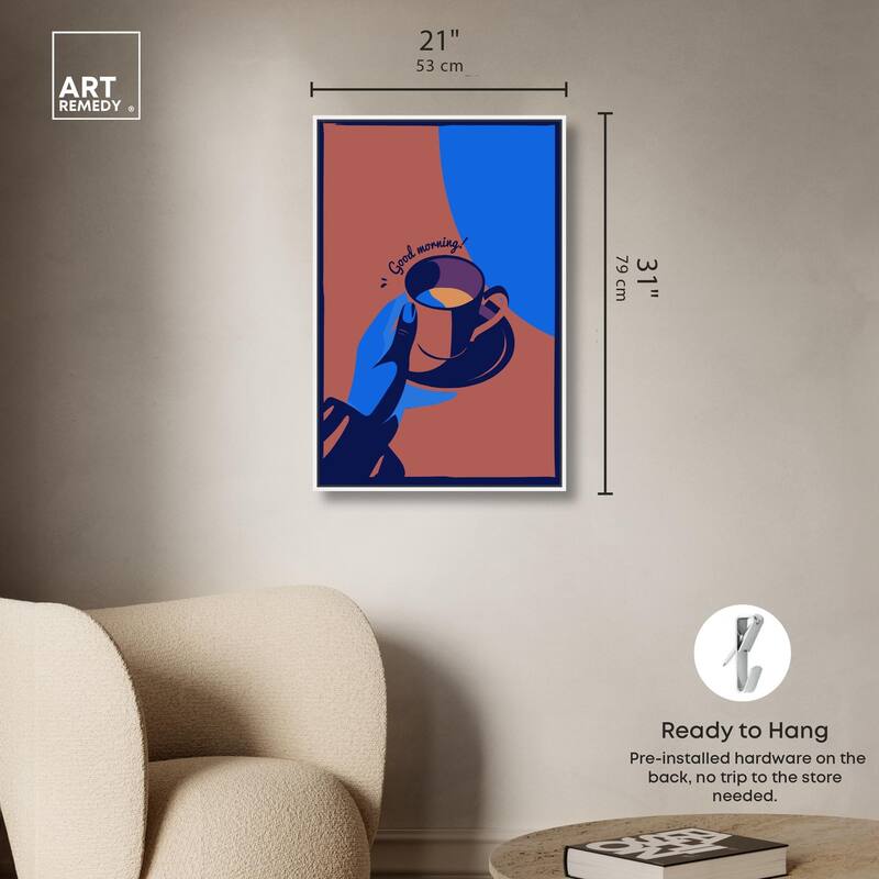 Good Morning Deco Canvas by Art Remedy