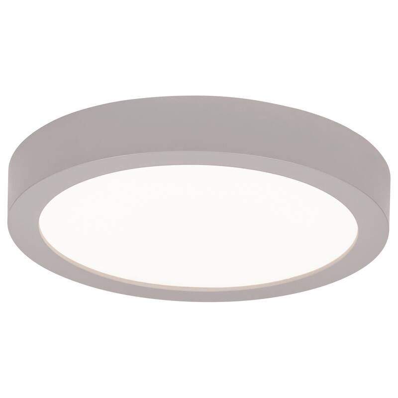Access Lighting Ulko Exterior - LED Outdoor Flush Mount - 7"D - Silver - Acrylic Lens Diffuser - Silver