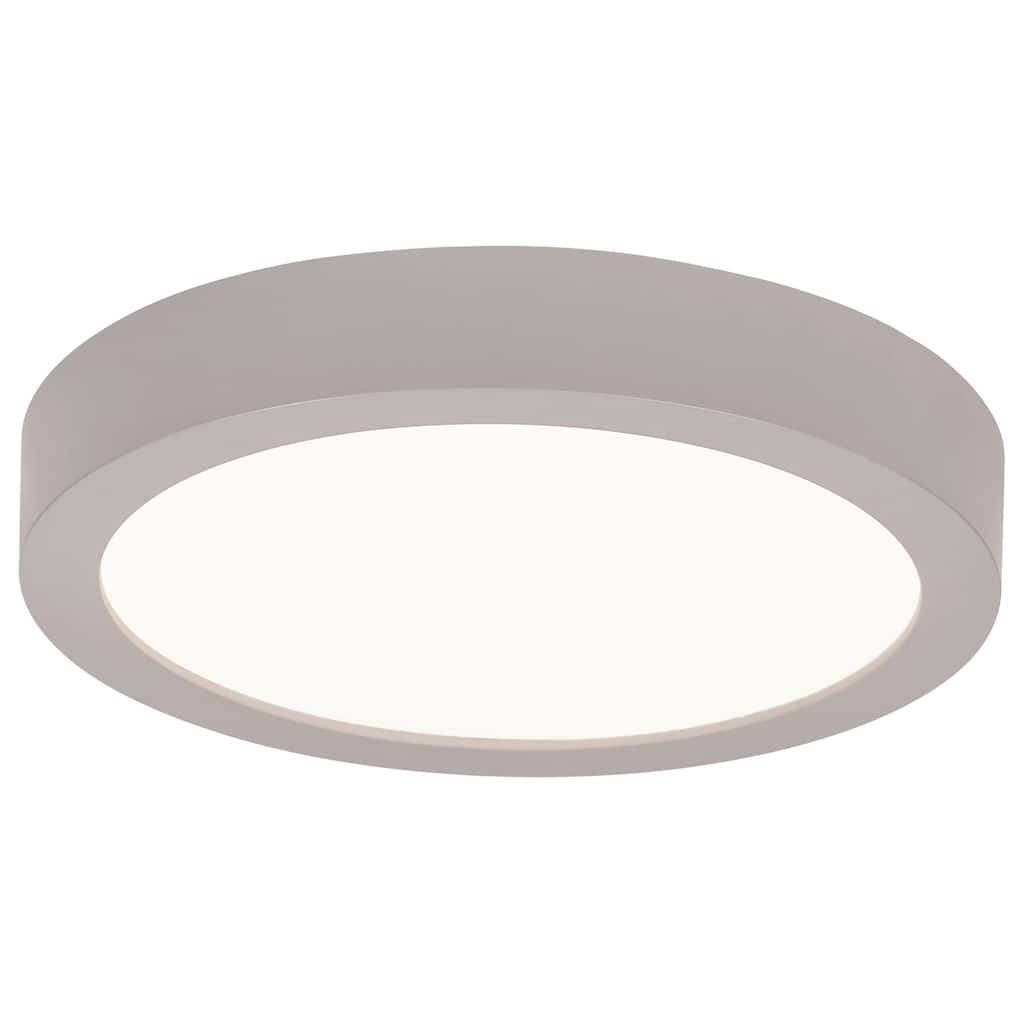 Access Lighting Ulko Exterior - LED Outdoor Flush Mount - 7"D - Silver - Acrylic Lens Diffuser