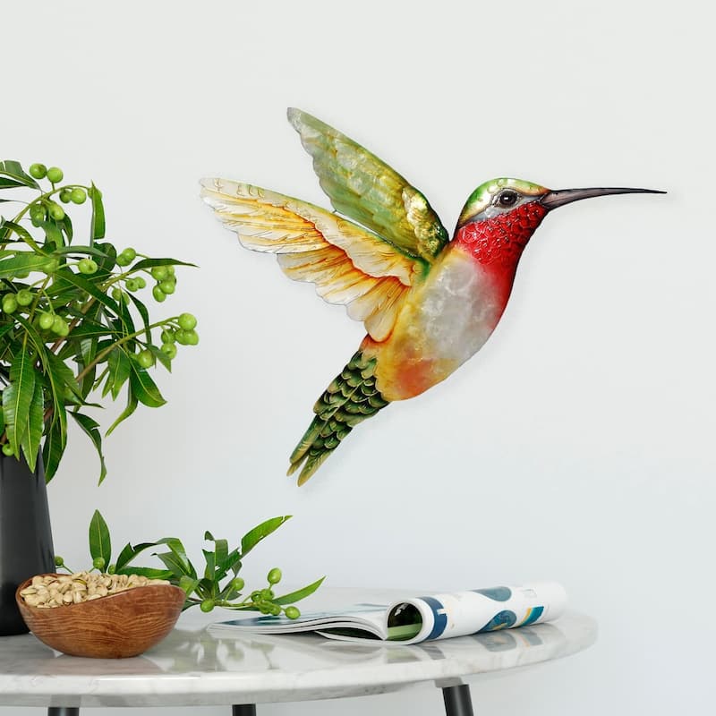 Eangee Hummingbird Wall Decor Large Yellow And Green