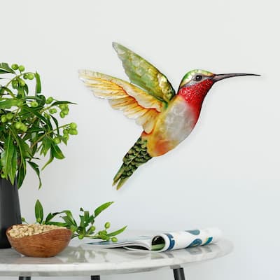 Eangee Hummingbird Wall Decor Large Yellow And Green