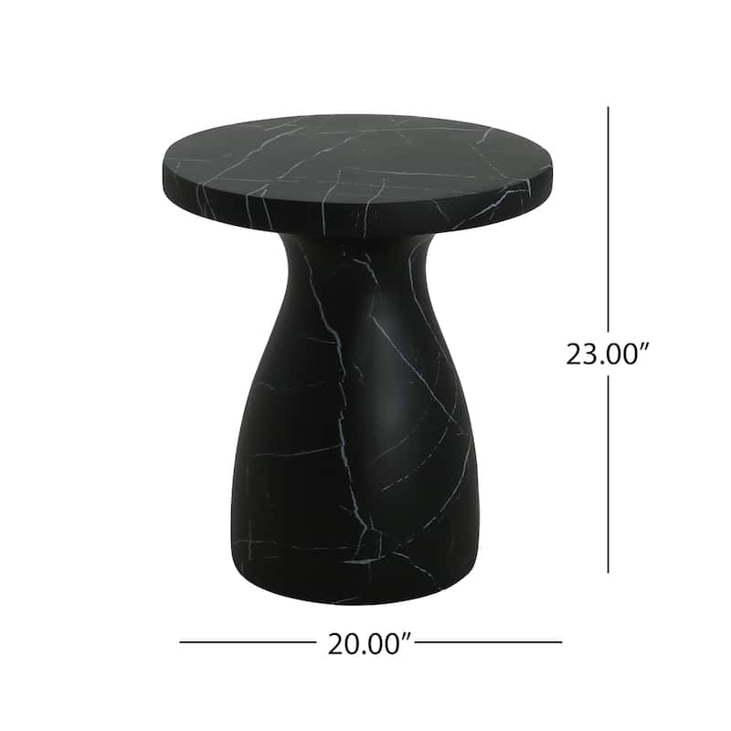 Christopher Knight Home - Emilia Outdoor Travertine MGO Side Table