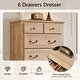preview thumbnail 15 of 23, Vintage 6 Drawers Wood Dresser Chests, Rustic Dressers Chset Organizer