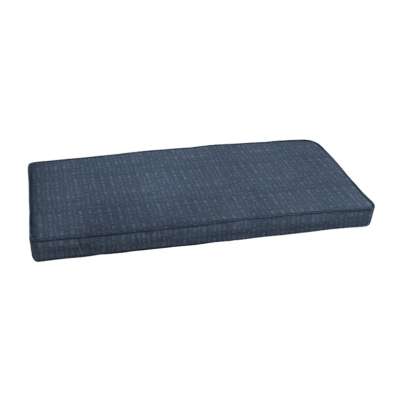 Sorra Home Sunbrella Leaf Pattern Indoor/Outdoor Corded Bench Cushion