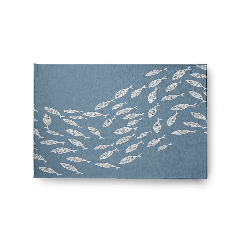 Escuela Nautical Indoor/Outdoor Rug - Dusty Smoke - 2' x 3'