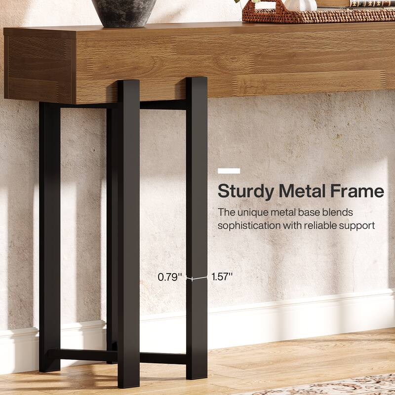 Industrial Entryway Table for Living Room