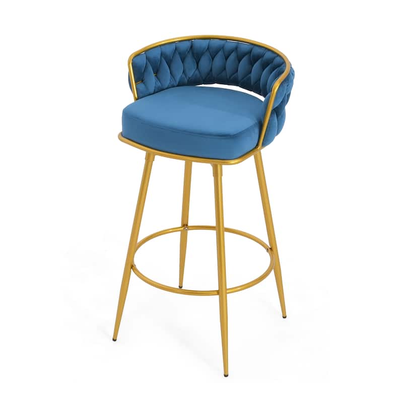 Christopher Knight Home - Lila Modern Gold Finish Swivel Counter Height Bar Stools (Set of 2 )