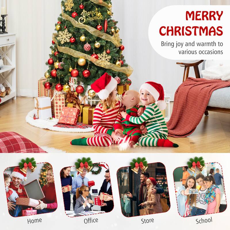 Gymax 6/7/8 FT Christmas Tree w/568/830/1182 PVC Branch Tips - See Details