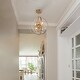 preview thumbnail 4 of 6, Mid-century Modern Sputnik Chandelier 4-light Globe Crystal Semi-flush Mount Lights - D 15'' x H 20''