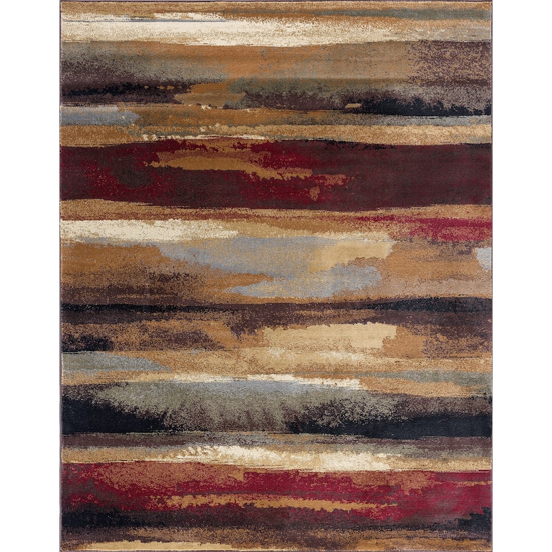 Flora Transitional Stripe Indoor Area Rug