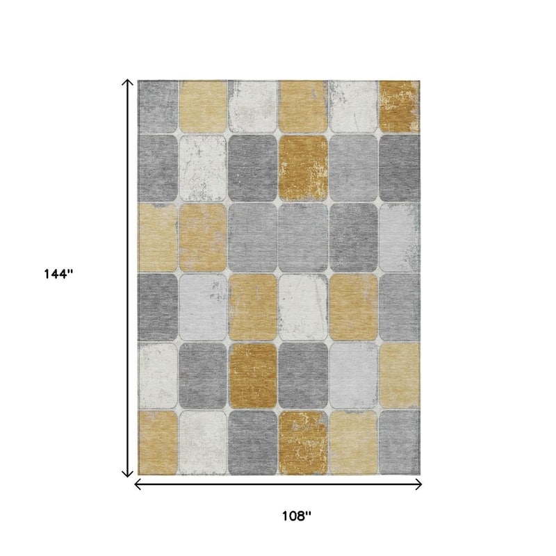 HomeRoots Geometric Transitional Rectangle Outdoor Rug