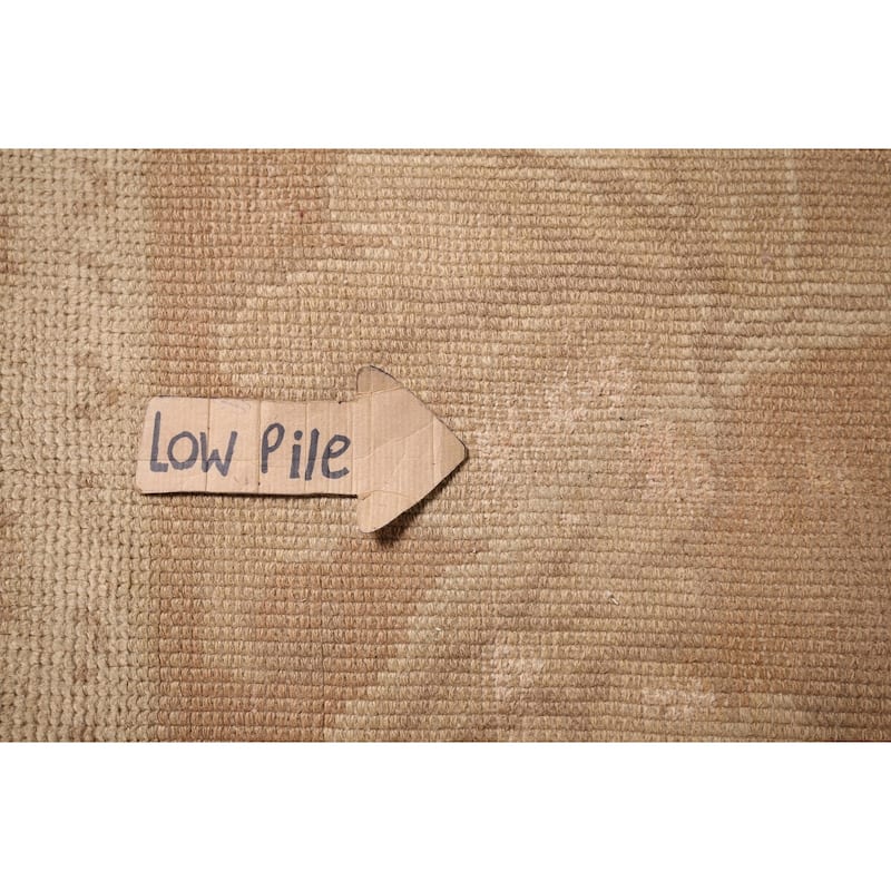 Antique Vegetable Dye Oushak Large Turkish Rug Handmade Wool Carpet - 16'7" x 19'3"