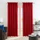 preview thumbnail 54 of 85, Deconovo Solid Rod Pocket Curtain Panel Pair, Set of 4 Panels 38x84 Inch - True Red