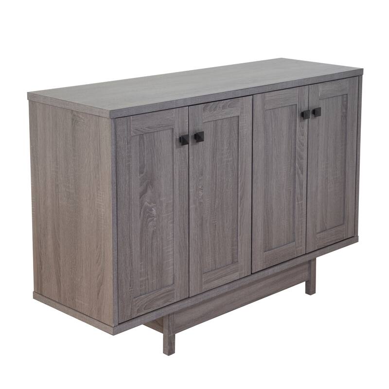 Q-Max 47"W Sideboard Storage Cabinet, Dining Server Cupboard Buffet Table with Two Storage Cabinets
