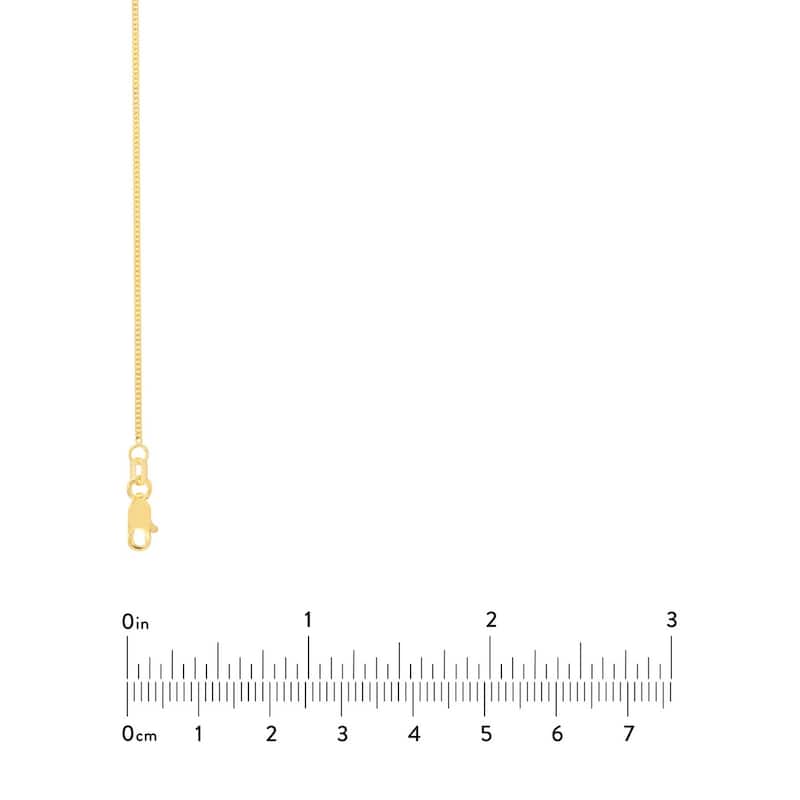 Curata 14k Yellow Gold Curb Chain Necklace 1.04mm (Lobster)