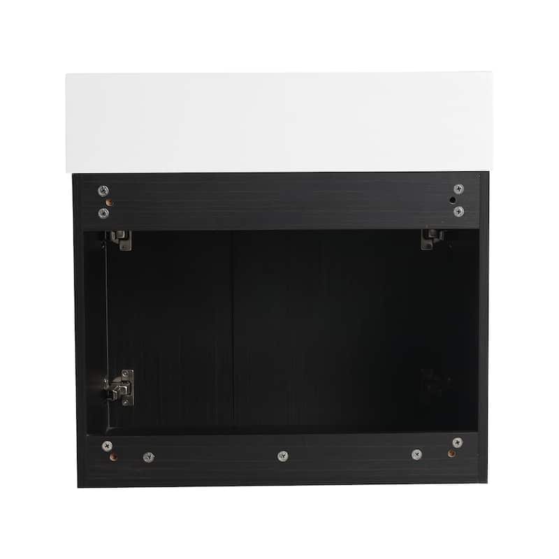 24 Inch Bathroom Cabinet With Sink,Soft Close Doors,Float Mounting Design, For Small Bathroom