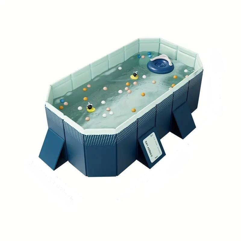 PVC Folding Pool Non-Inflatable for Outdoor Patio Beach Garden