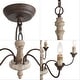 preview thumbnail 9 of 9, LALUZ Farmhouse 5-Light Wood Chandelier French Country Classic Candle Light