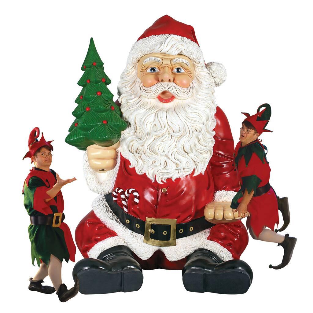 Design Toscano Giant Sitting Santa Claus Christmas Statue