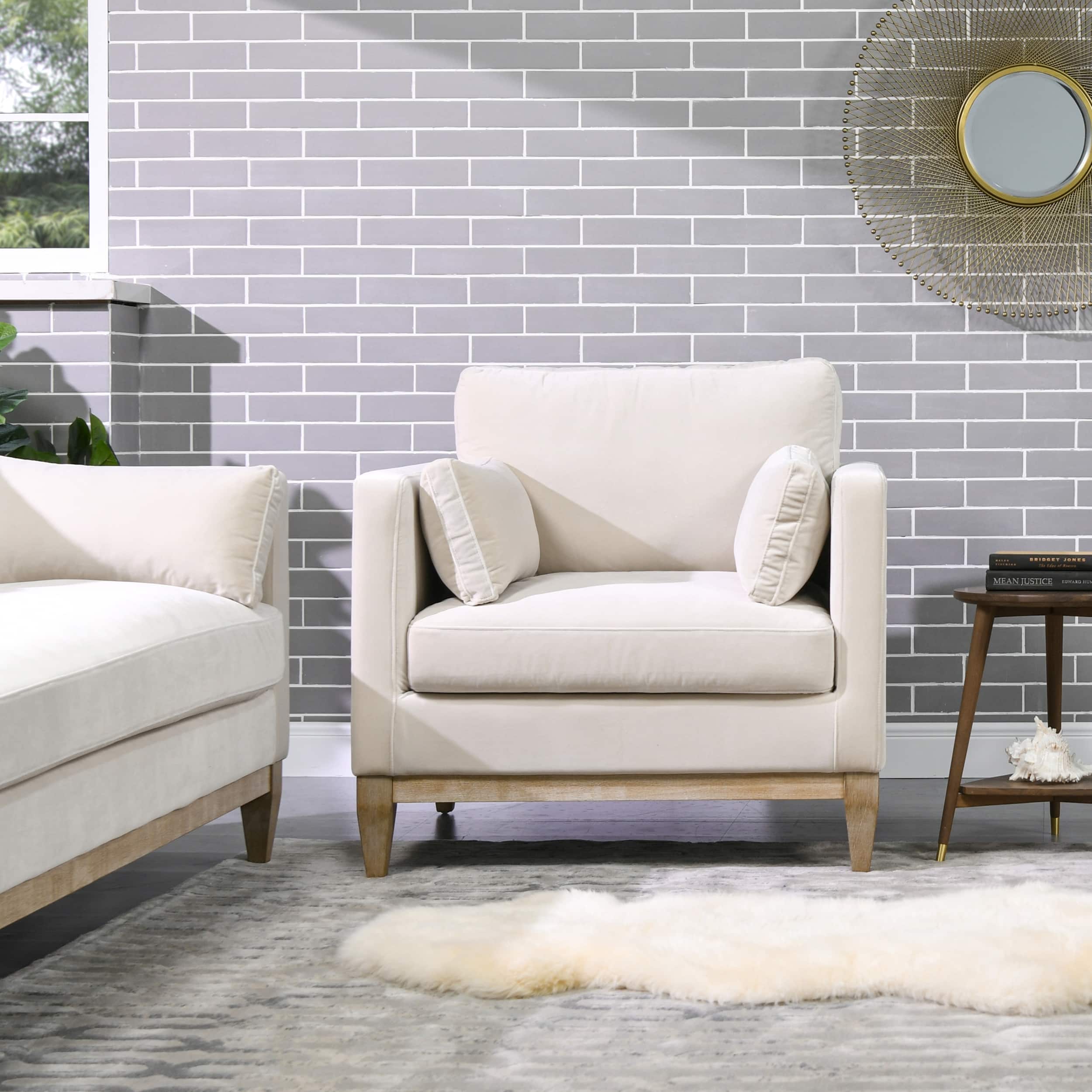 Option French Beige Performance Velvet