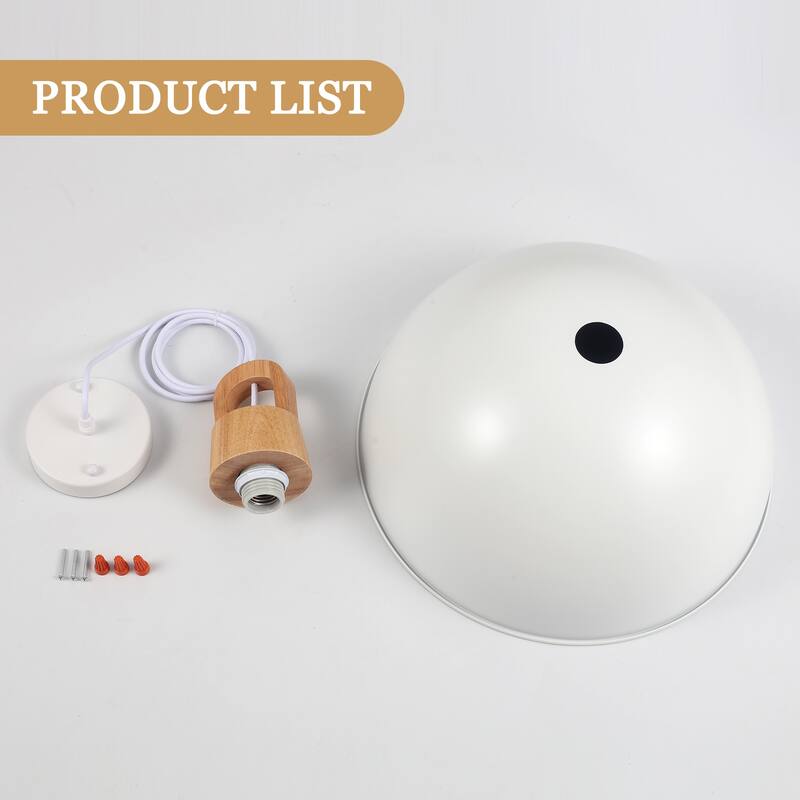 1 - light Industrial Dome Pendant Modern Hanging Lamp for Dining Room Living Room Foyer