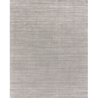 EXQUISITE RUGS Sanctuary Hand-loomed Bamboo Silk/Wool Grey Area Rug ...
