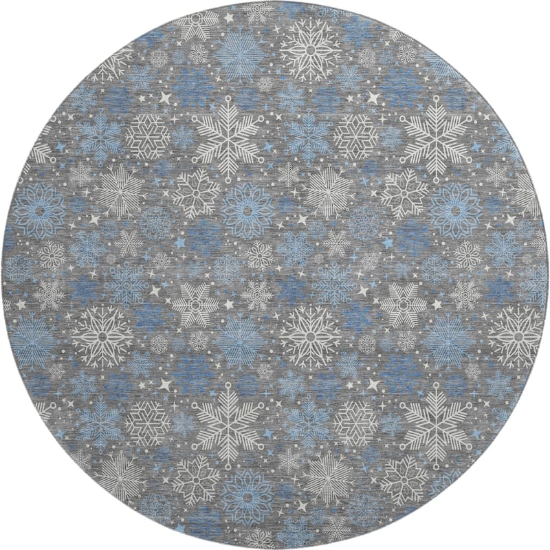Premium Washable Super Soft Winter Snowflake Mayfield Rug
