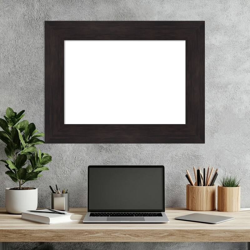 Amanti Art Furniture Espresso Framed Dry Erase Magnetic Board